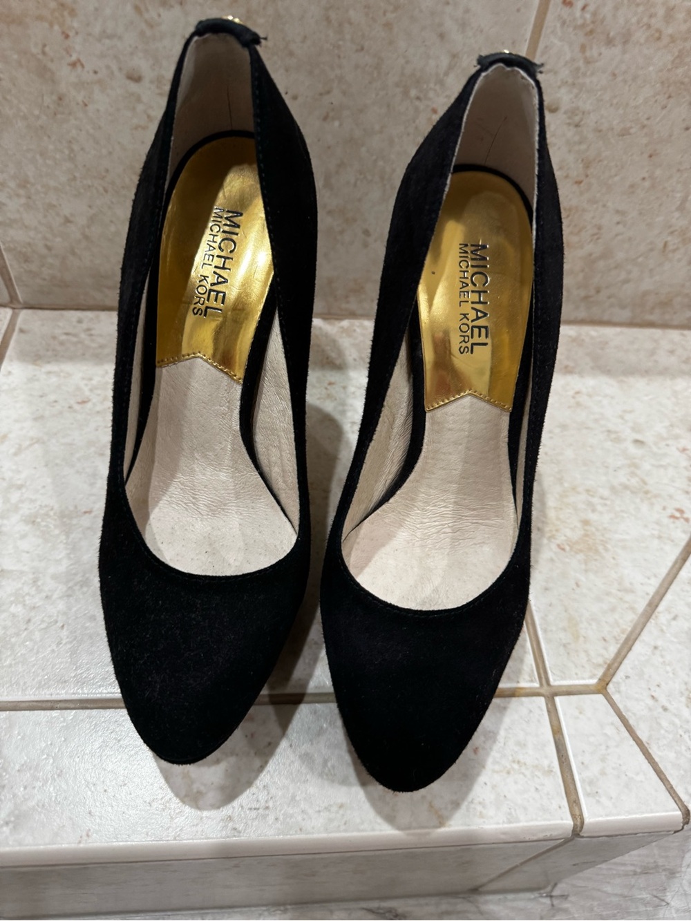 Michael Kors Black Suede Pointed Toe Pumps